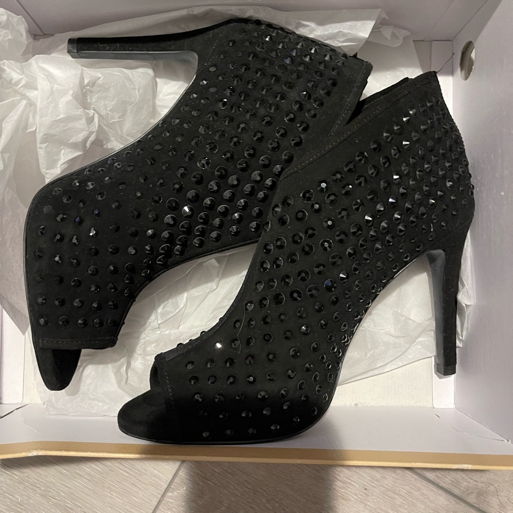 Michael kors gem open toe booties